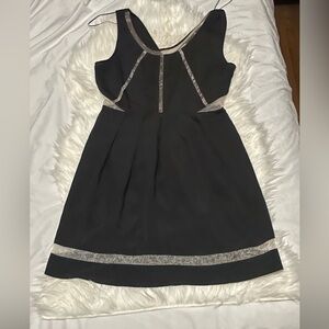 Black dress with sheer accents